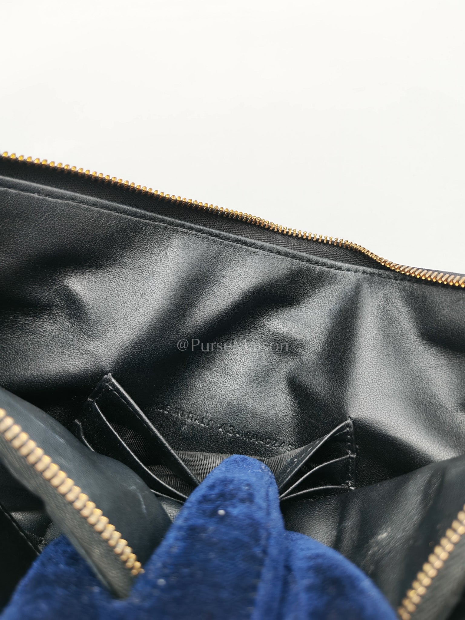 D-Every Large Black Cannage Quilt Lambskin Caro Pouch | Purse Maison Luxury Bags Shop