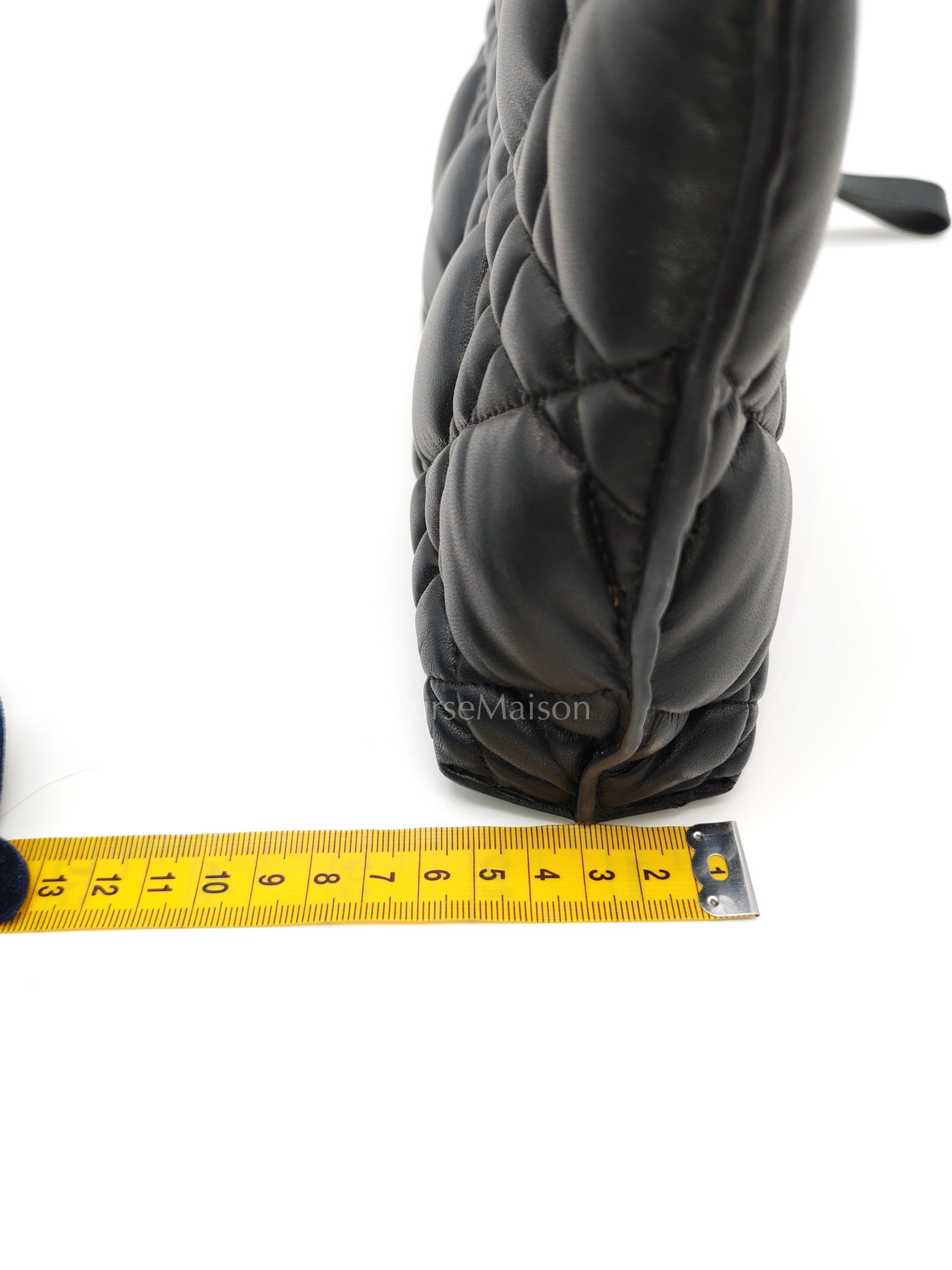 D-Every Large Black Cannage Quilt Lambskin Caro Pouch | Purse Maison Luxury Bags Shop