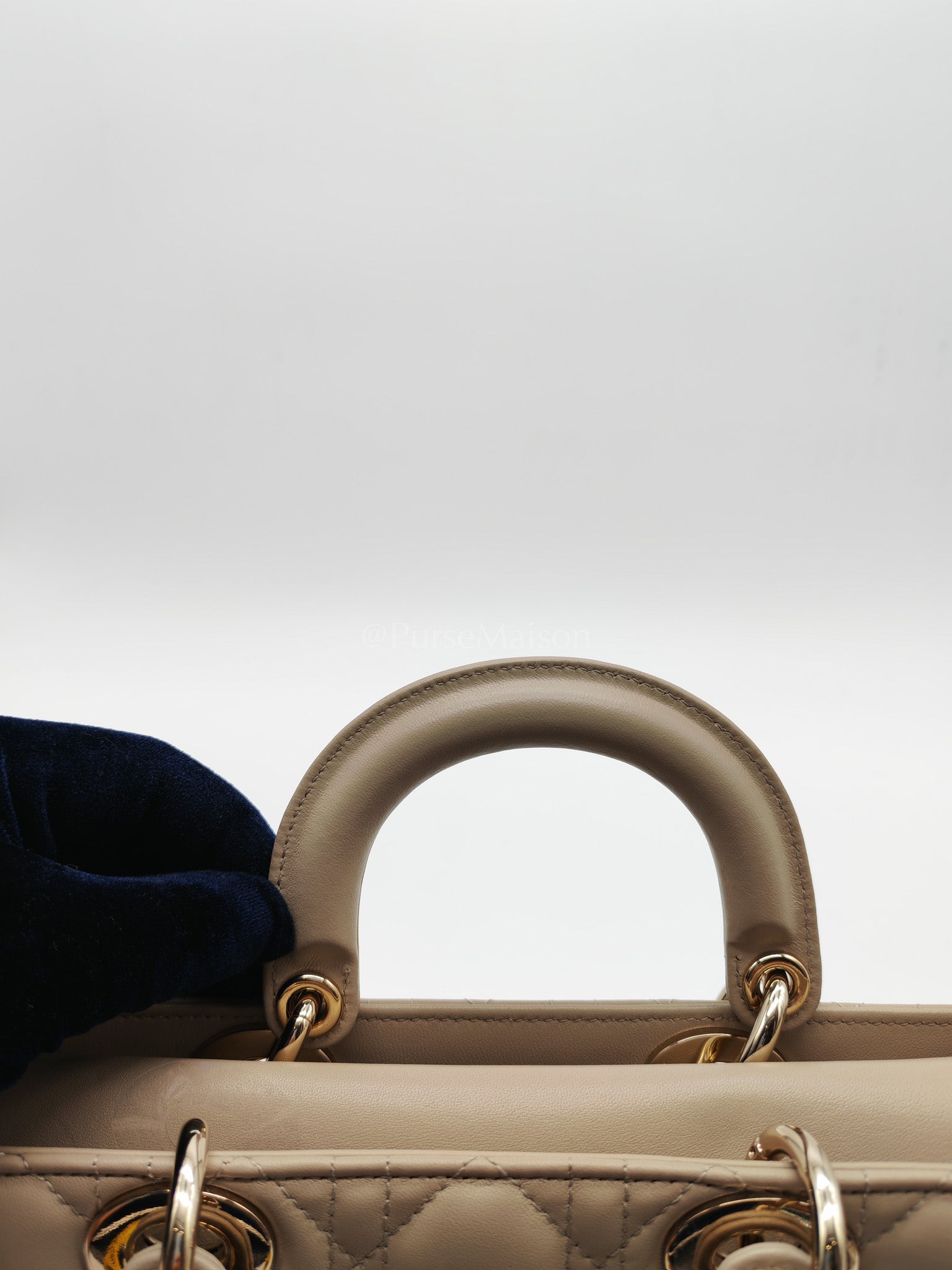 D-Joy Medium Sable Cannage lambskin Leather in Light Gold Hardware | Purse Maison Luxury Bags Shop