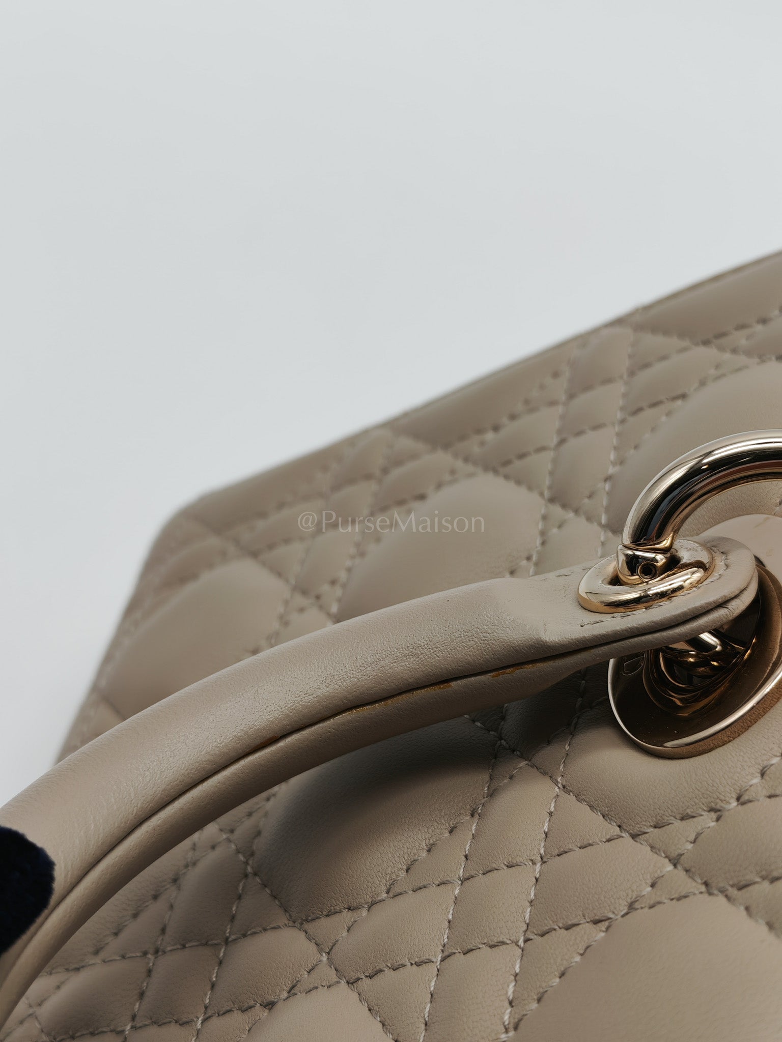 D-Joy Medium Sable Cannage lambskin Leather in Light Gold Hardware | Purse Maison Luxury Bags Shop