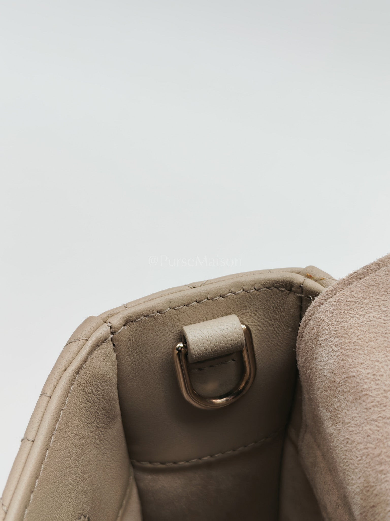 D-Joy Medium Sable Cannage lambskin Leather in Light Gold Hardware | Purse Maison Luxury Bags Shop