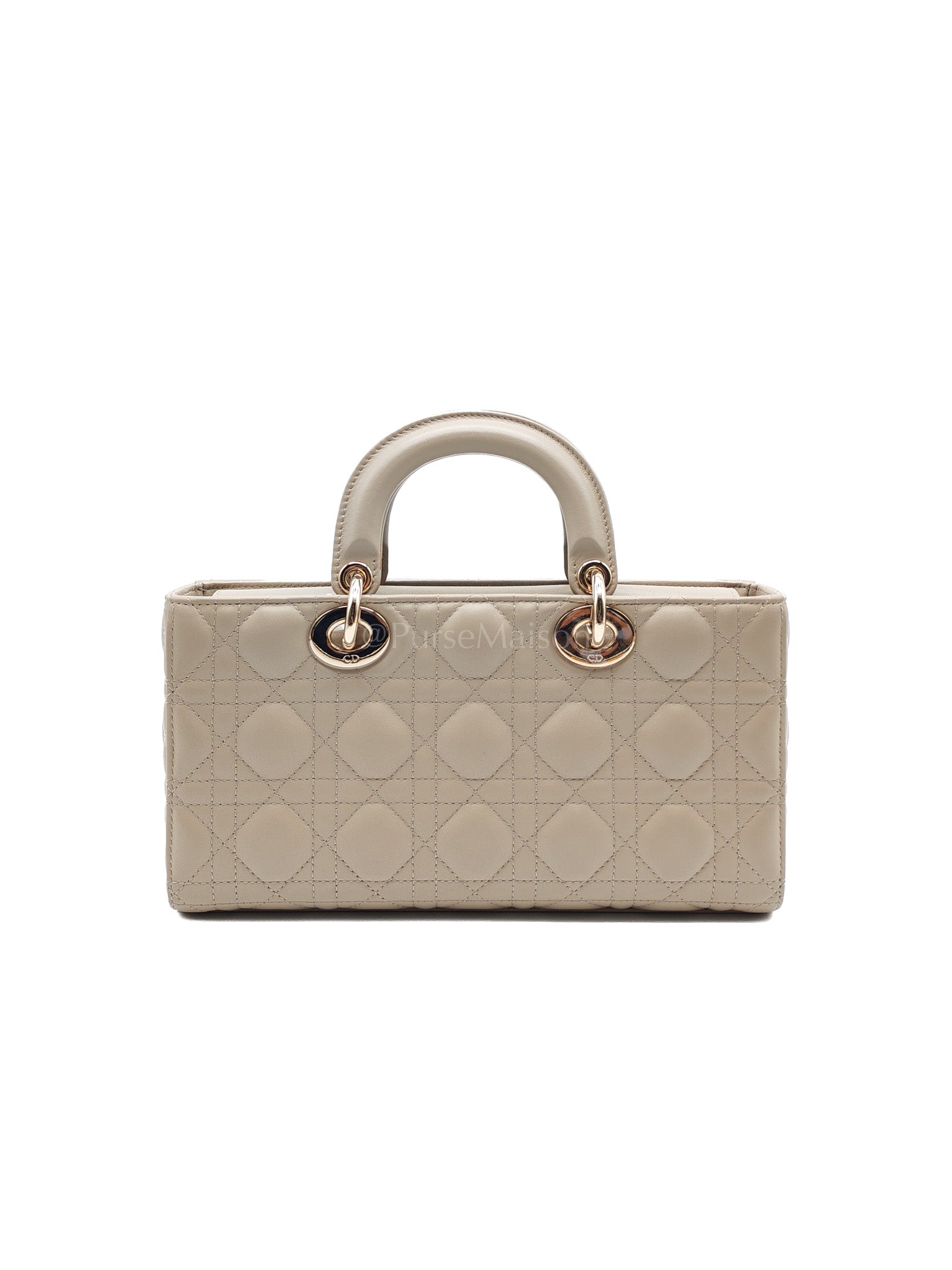 D-Joy Medium Sable Cannage lambskin Leather in Light Gold Hardware | Purse Maison Luxury Bags Shop