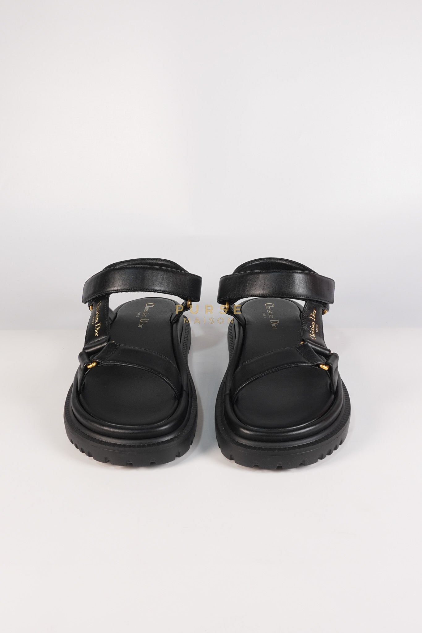 D Wave Sandals in Black Size 37 EU (23.5cm) | Purse Maison Luxury Bags Shop
