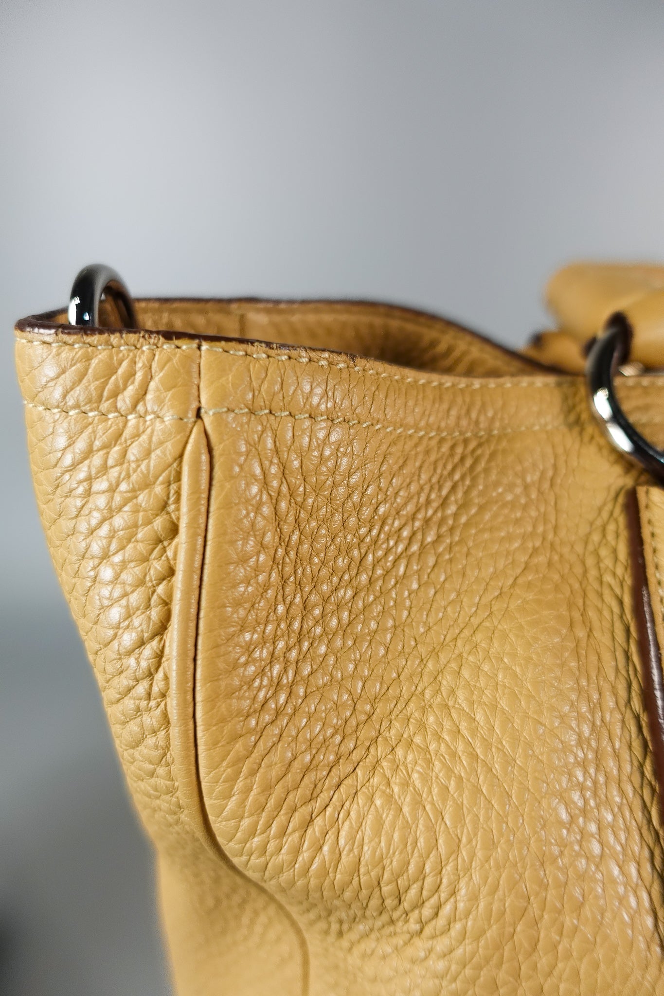 Daino Vitello Braided Handle Open Tote Bag | Purse Maison Luxury Bags Shop