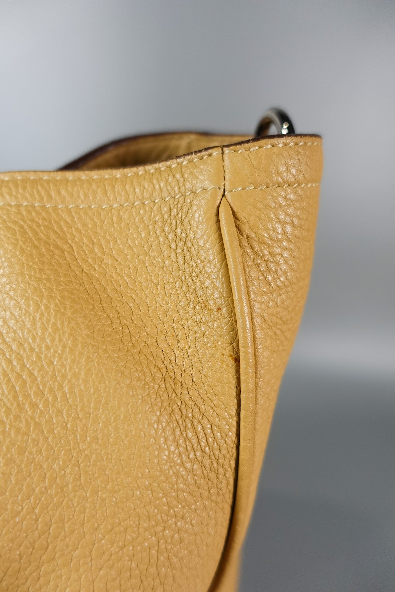 Daino Vitello Braided Handle Open Tote Bag | Purse Maison Luxury Bags Shop