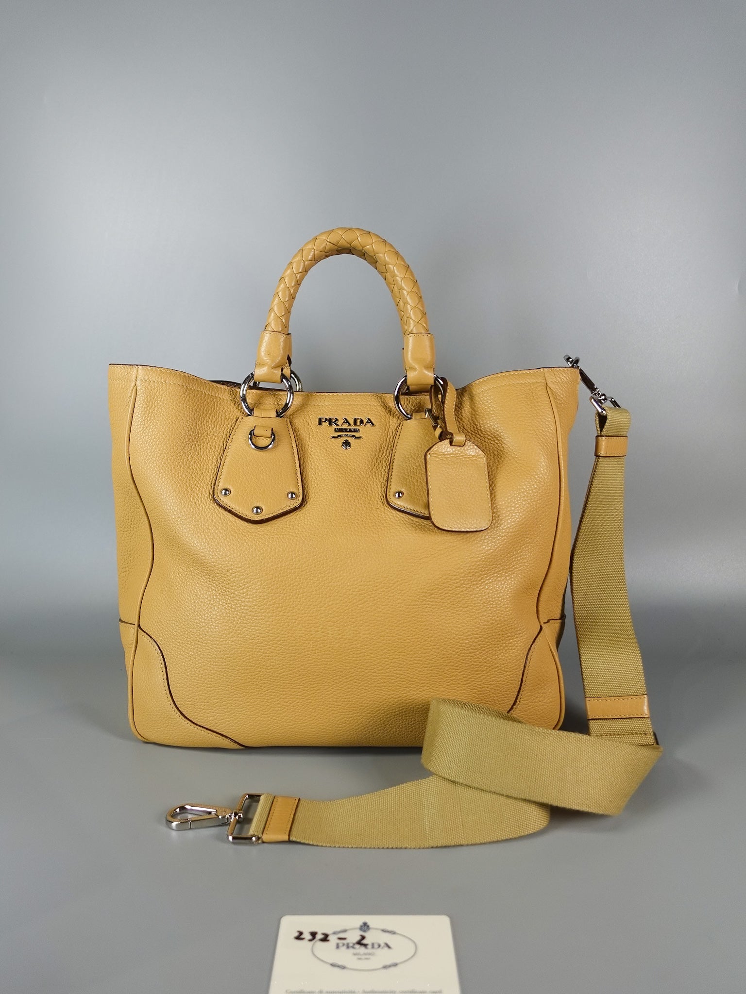 Daino Vitello Braided Handle Open Tote Bag | Purse Maison Luxury Bags Shop