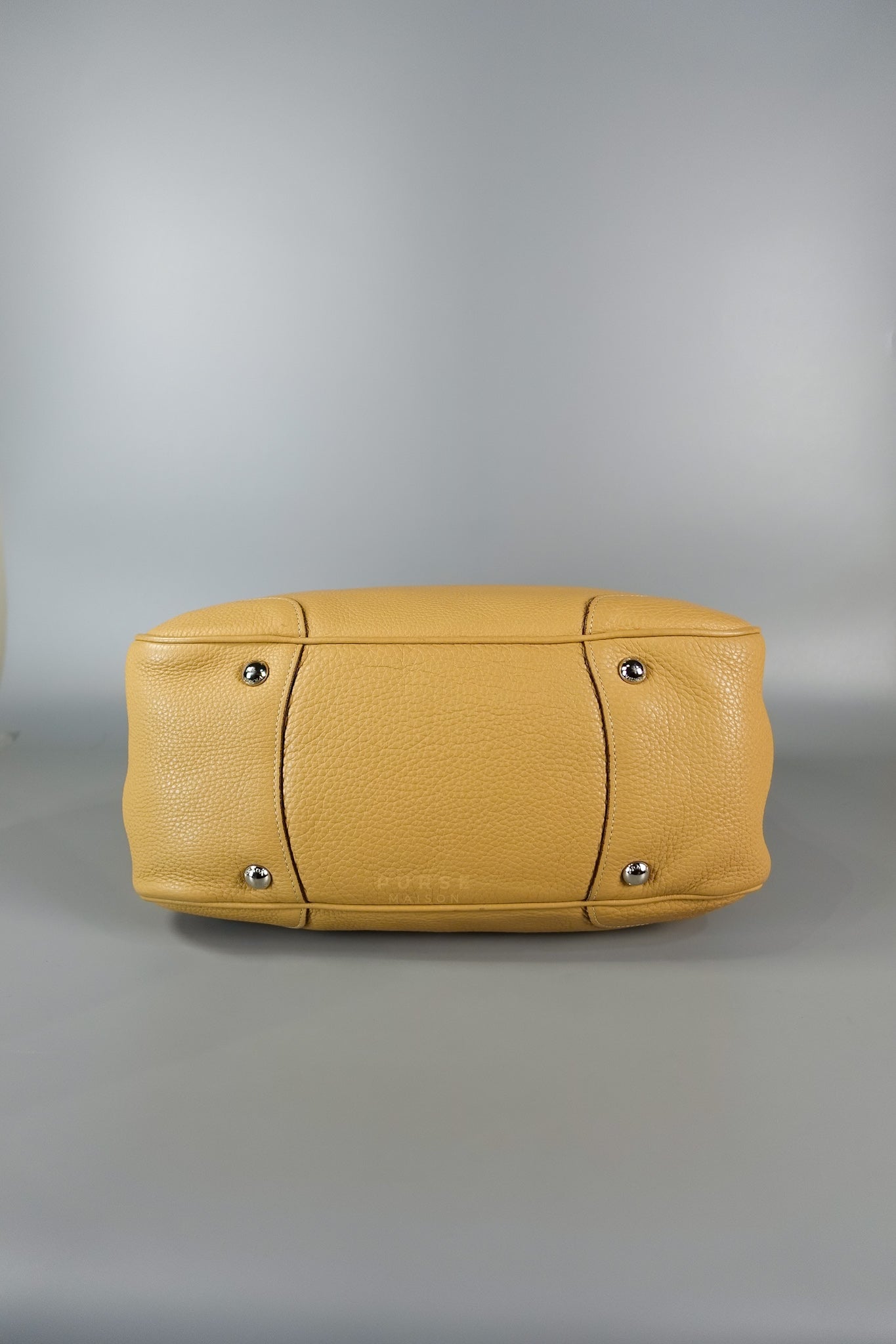 Daino Vitello Braided Handle Open Tote Bag | Purse Maison Luxury Bags Shop