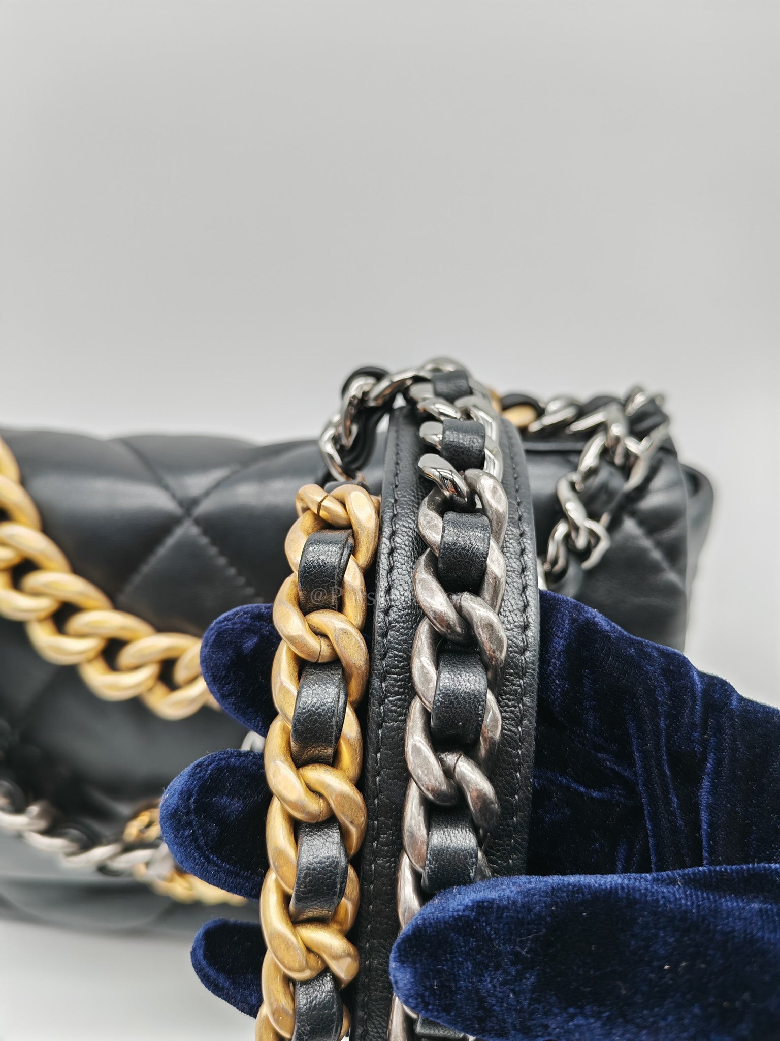 Chanel 19 Small in Black Quilted Lambskin Leather and Mixed hardware Series 30