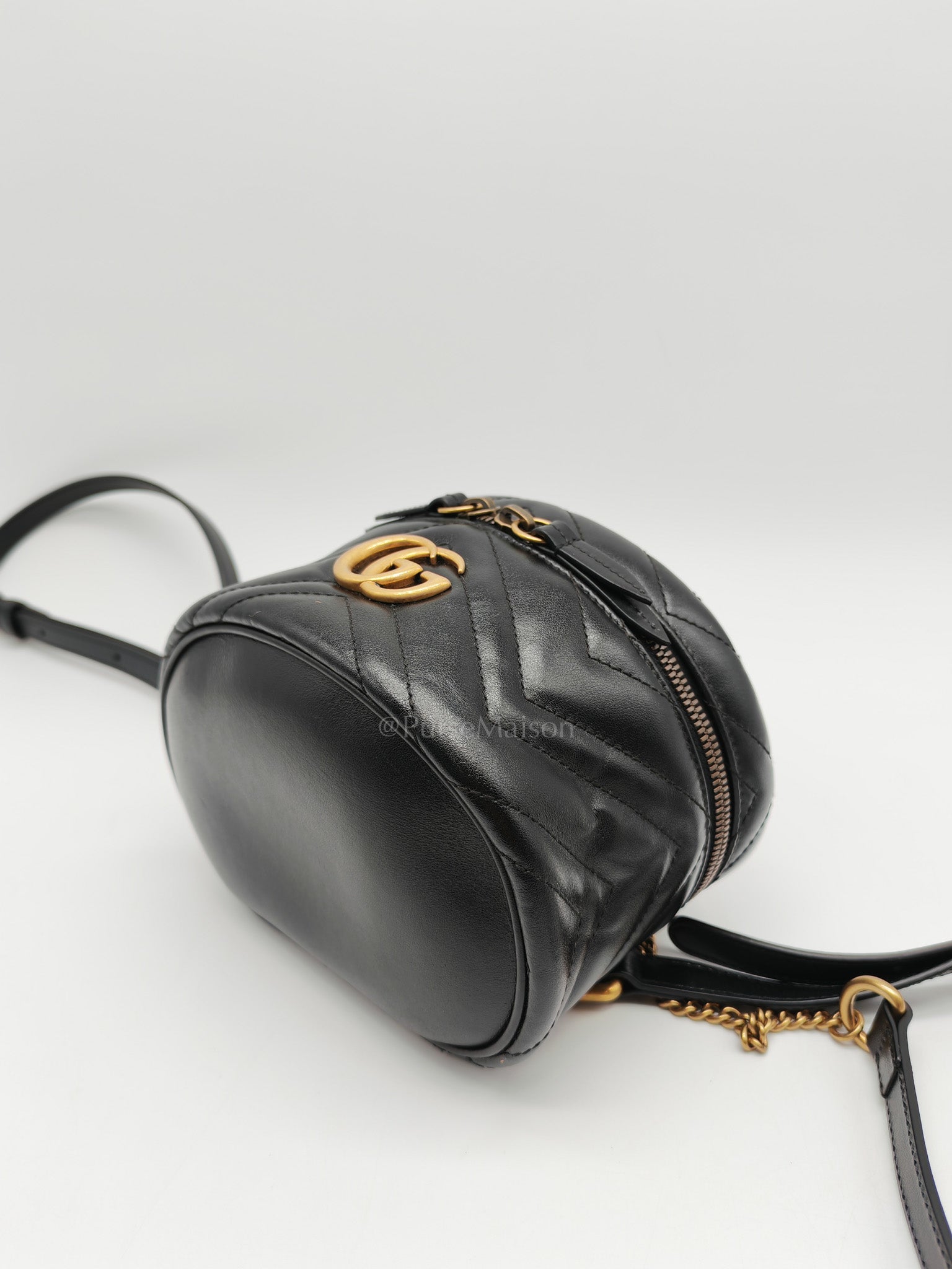 Marmont Black Vanity Matelasse Leather Backpack