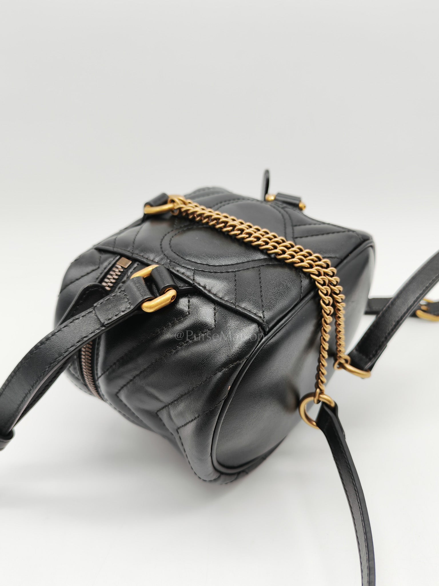 Marmont Black Vanity Matelasse Leather Backpack