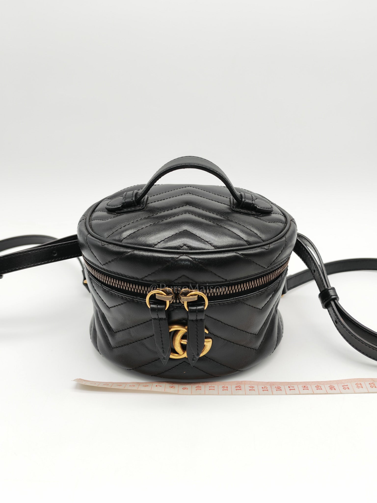 Marmont Black Vanity Matelasse Leather Backpack
