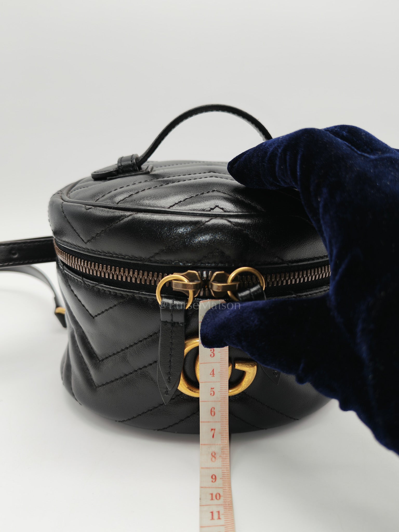 Marmont Black Vanity Matelasse Leather Backpack