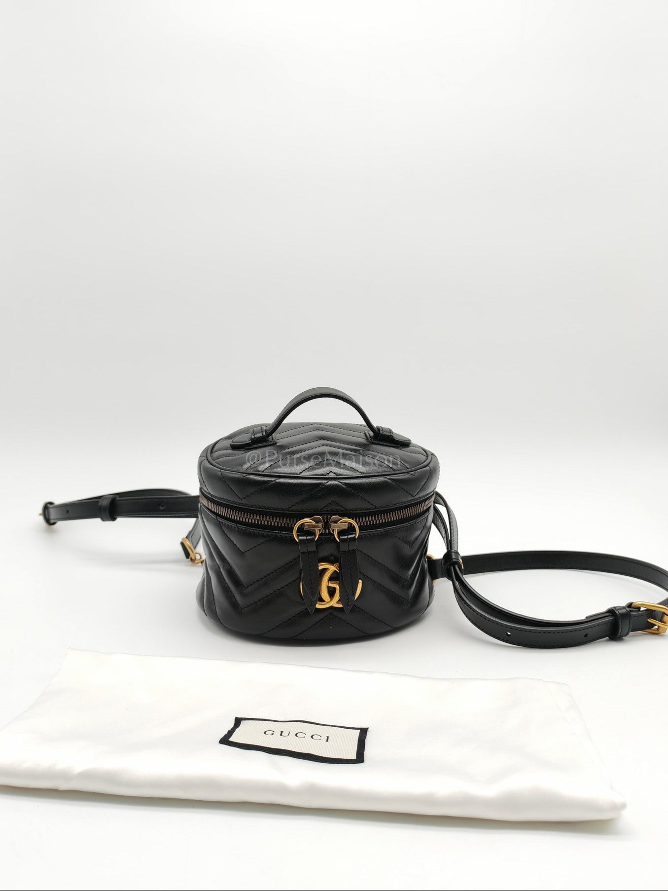 Marmont Black Vanity Matelasse Leather Backpack