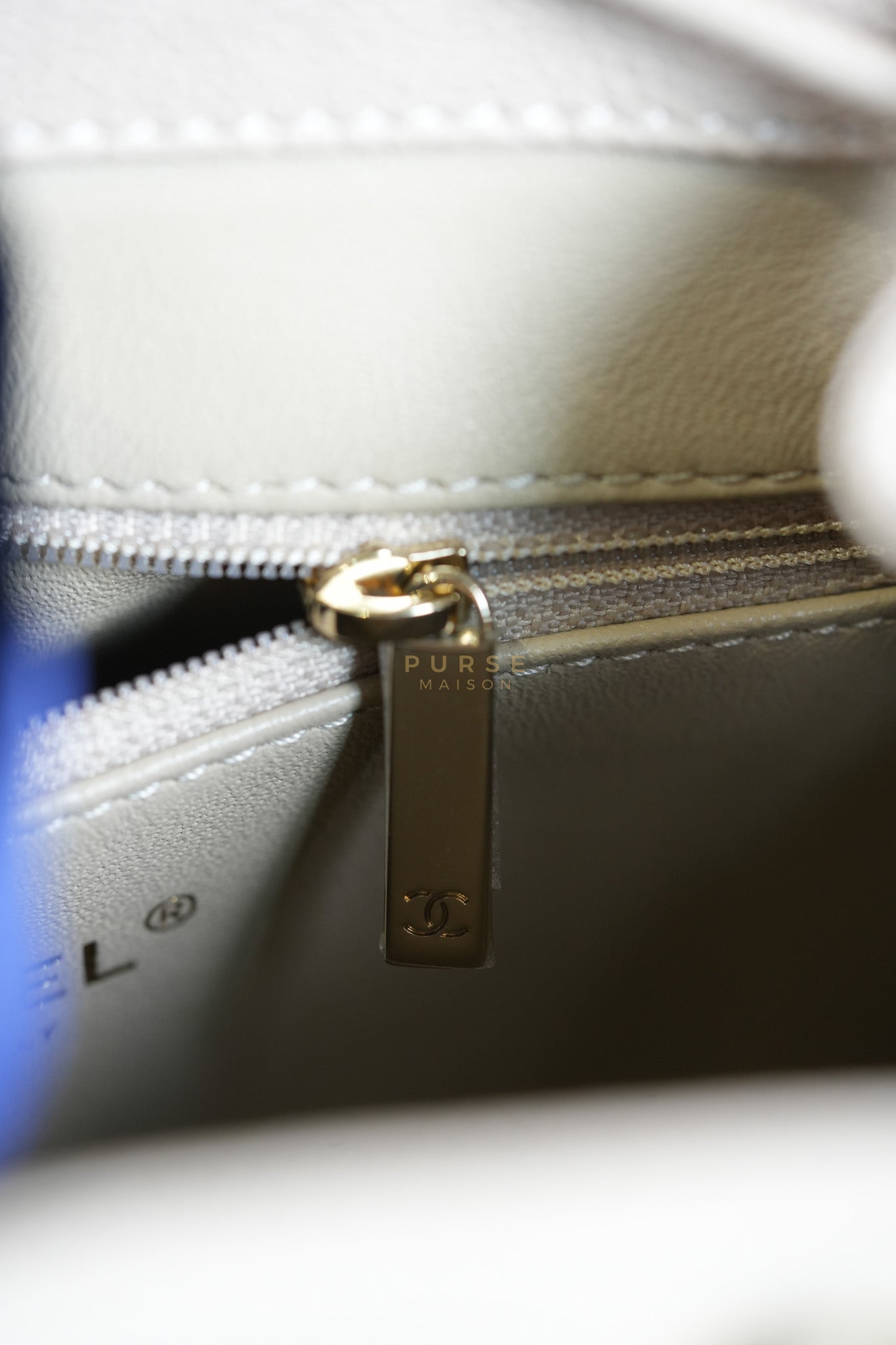 Data Center Backpack in Beige Caviar Leather and Gold Hardware Series 24 | Purse Maison Luxury Bags Shop