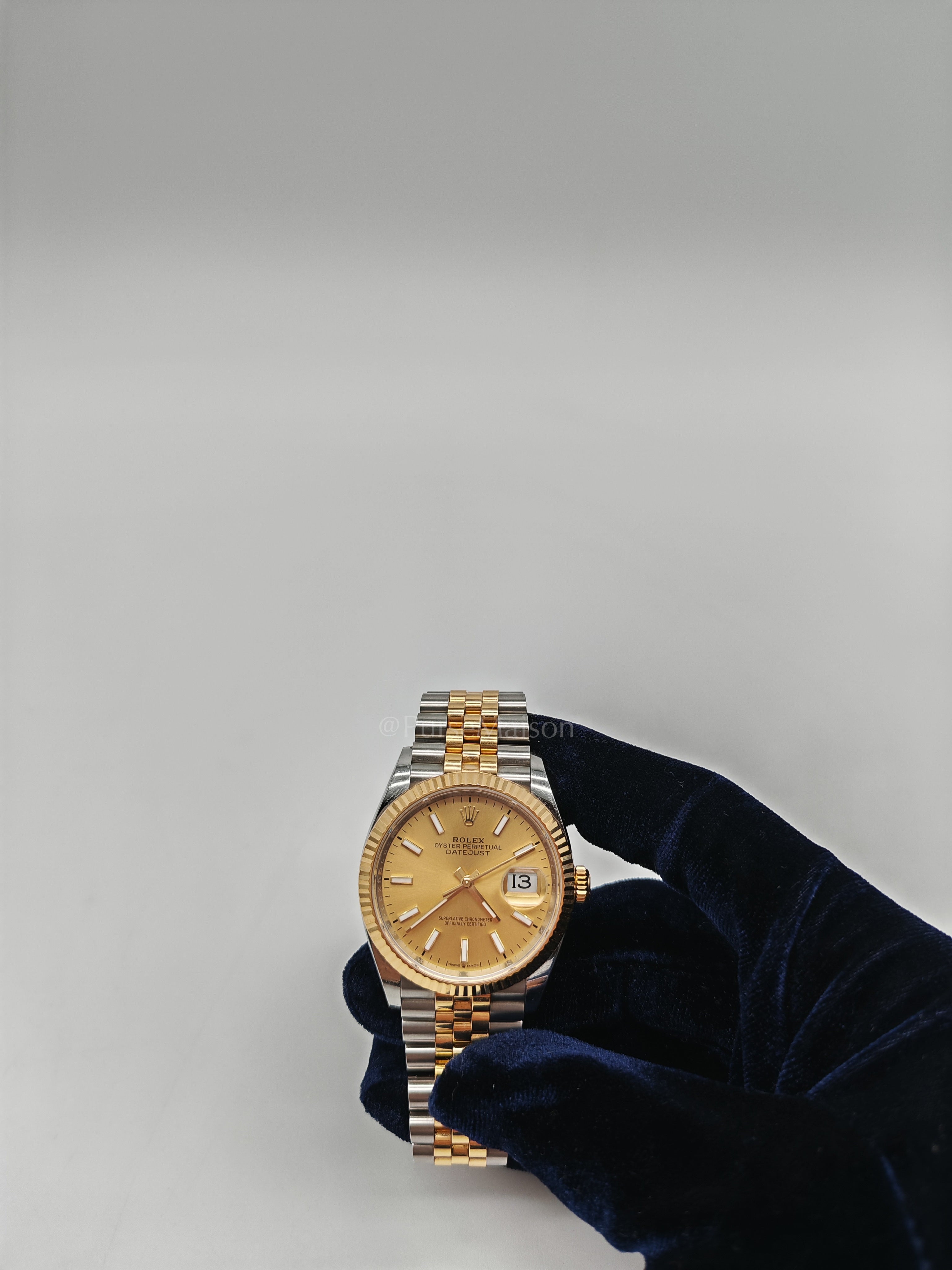Datejust 36mm Reference 126233 Oyster Steel Yellow Gold Two Tone and Champagne Dial Jubilee Bracelet | Purse Maison Luxury Bags Shop