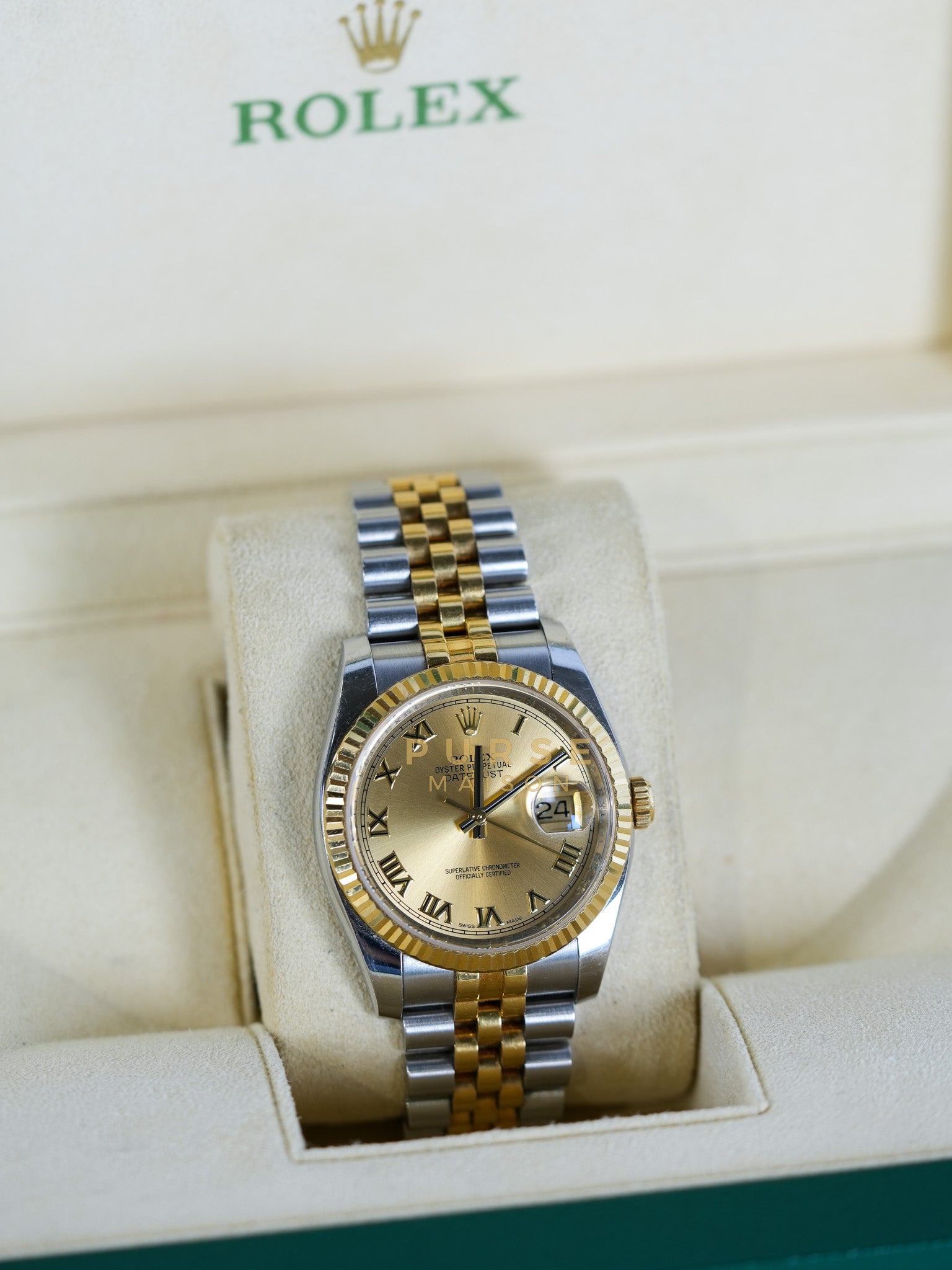 Datejust 36mm Two-Tone Oyster Perpetual Stainless steel and 18k yellow gold(Rolesor) Reference no. 116233 | Purse Maison Luxury Bags Shop