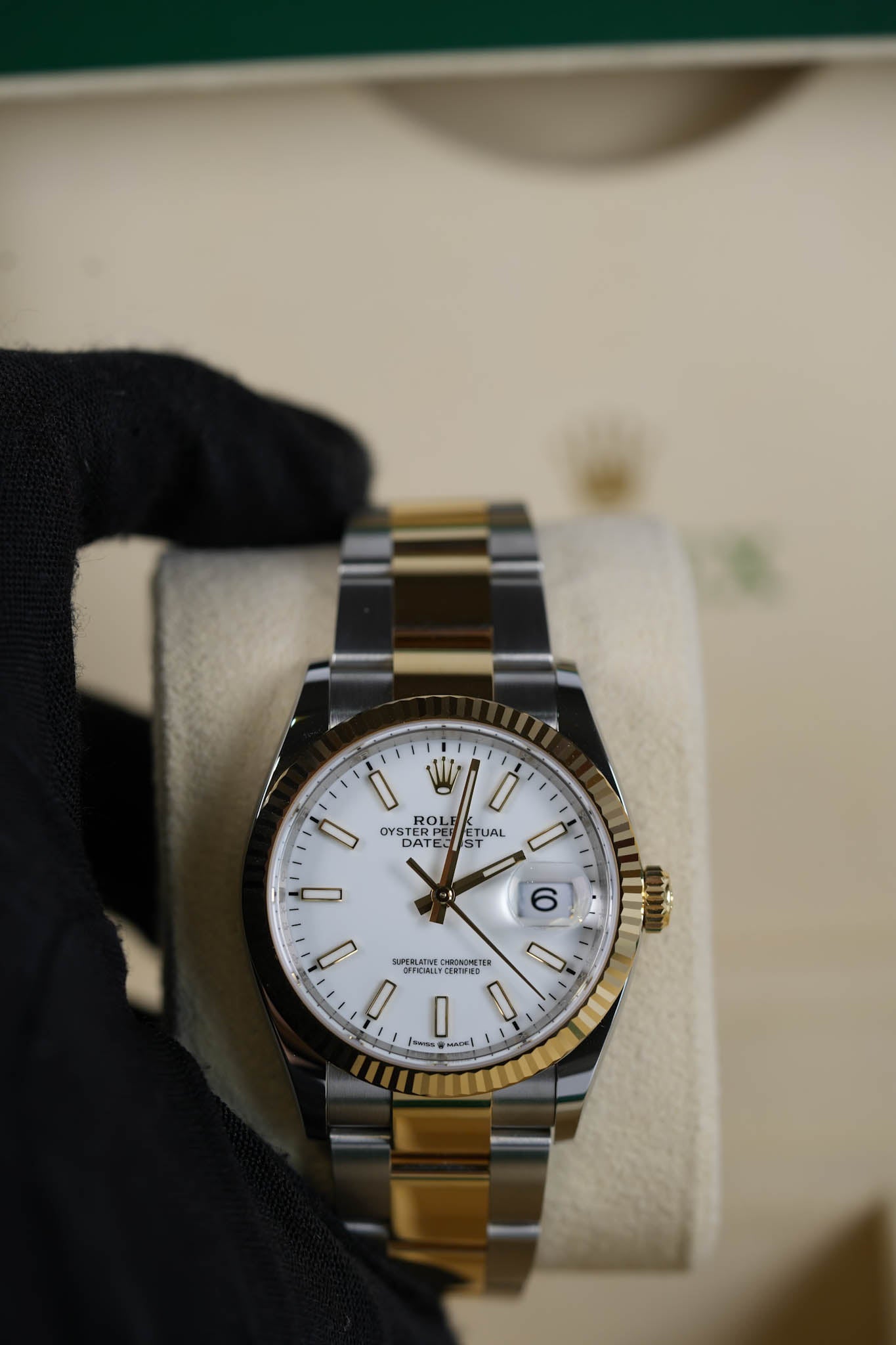 Datejust 36cm Two Tone White Dial Stainless Strap (Reference Number 126233) | Purse Maison Luxury Bags Shop
