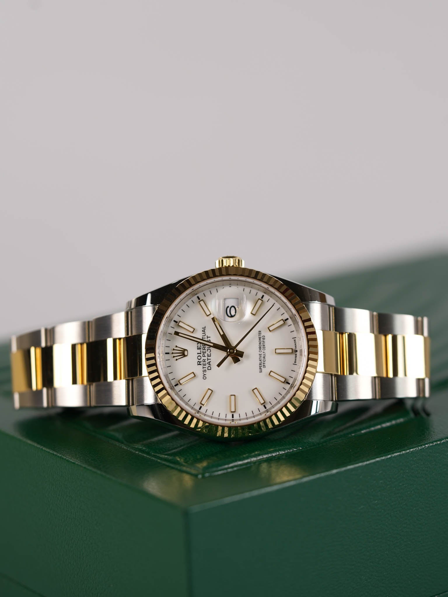 Datejust 36cm Two Tone White Dial Stainless Strap (Reference Number 126233) | Purse Maison Luxury Bags Shop
