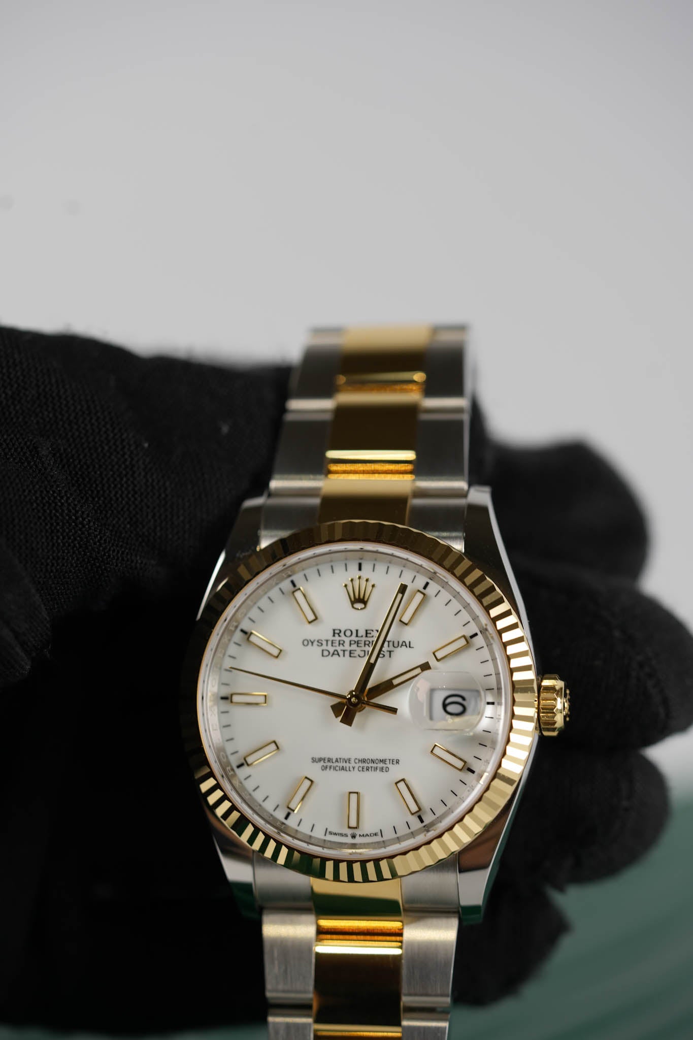 Datejust 36cm Two Tone White Dial Stainless Strap (Reference Number 126233) | Purse Maison Luxury Bags Shop