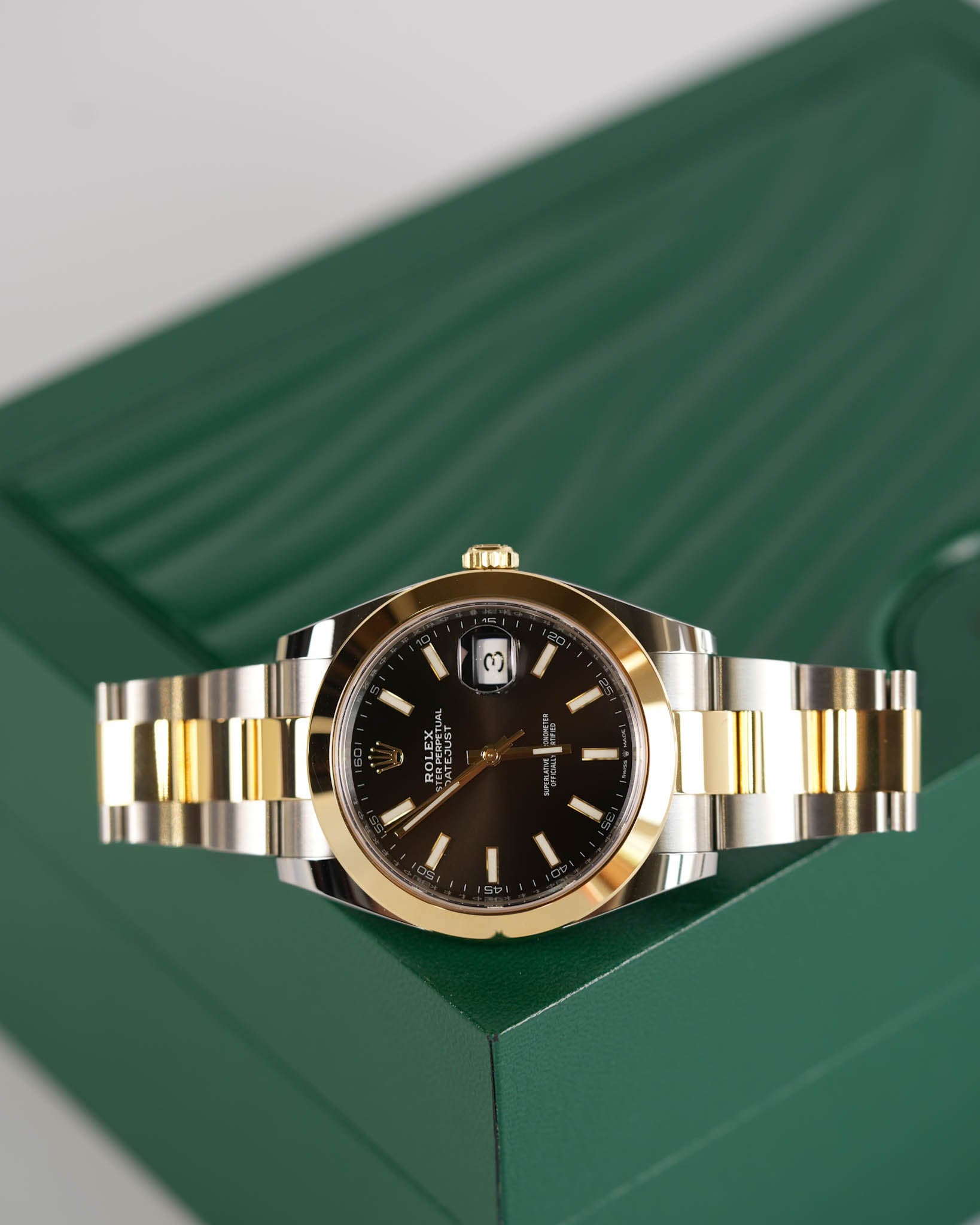 Datejust 41mm Two-Tone Black Dial Men’s Watch Reference Number 126303 | Purse Maison Luxury Bags Shop