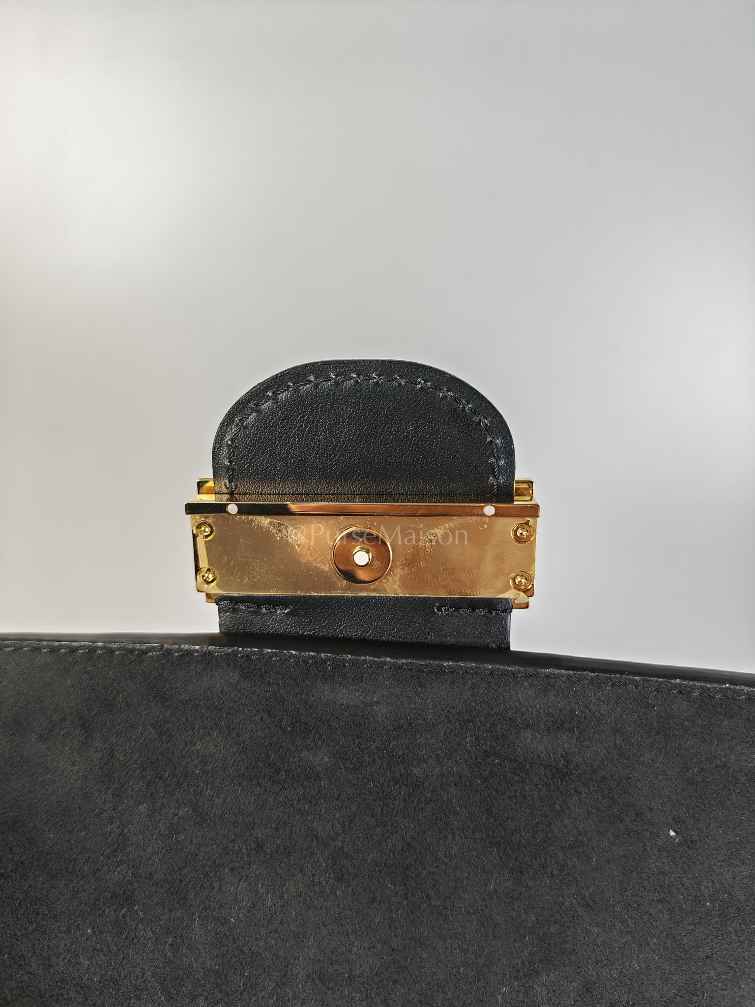 Dauphine MM in Black Epi Leather Shoulder Bag (Microchip) | Purse Maison Luxury Bags Shop