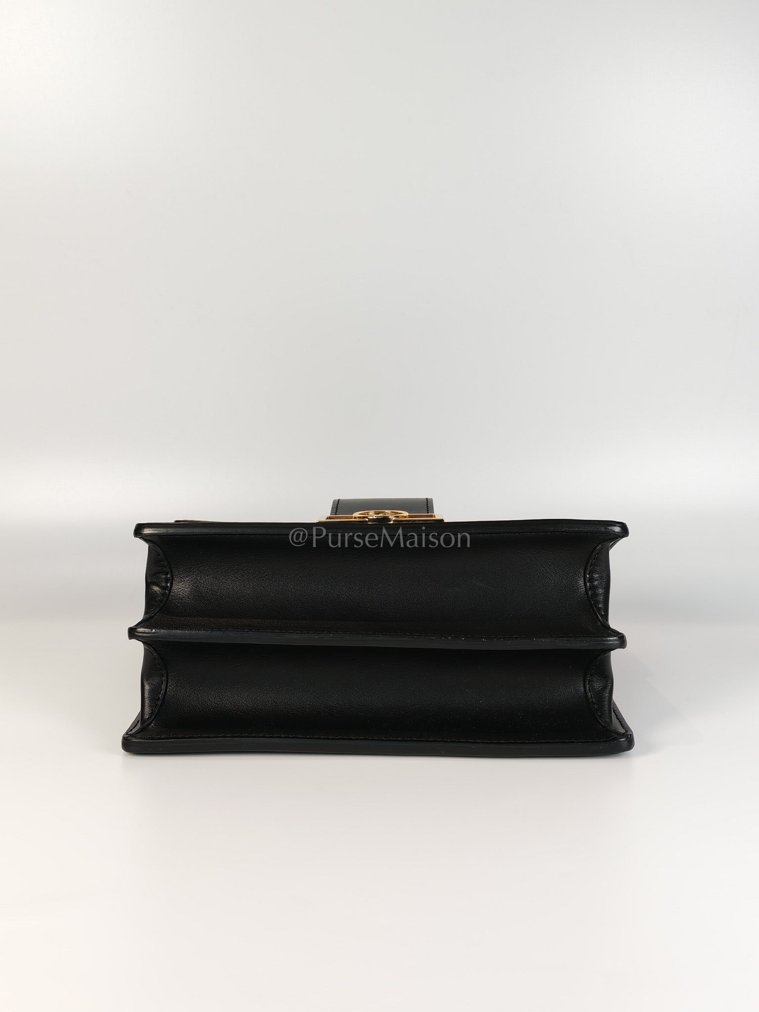 Dauphine MM in Black Epi Leather Shoulder Bag (Microchip) | Purse Maison Luxury Bags Shop