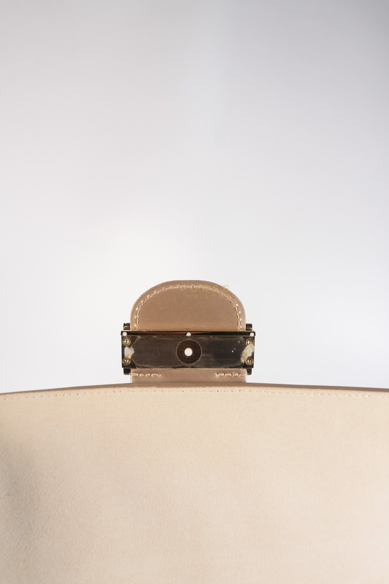 Dauphine PM in Metallic Gold Grained Calfskin Leather (Microchip) | Purse Maison Luxury Bags Shop
