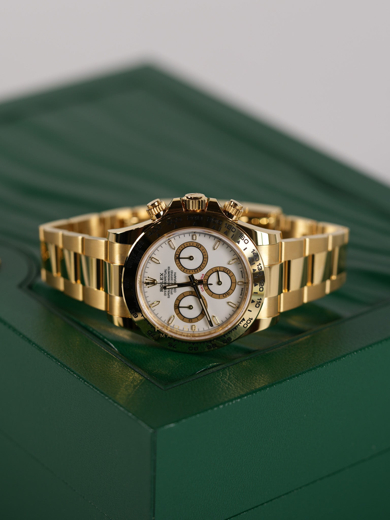 Daytona 40mm Full Gold Stainless Strap (Reference Number 126508) | Purse Maison Luxury Bags Shop