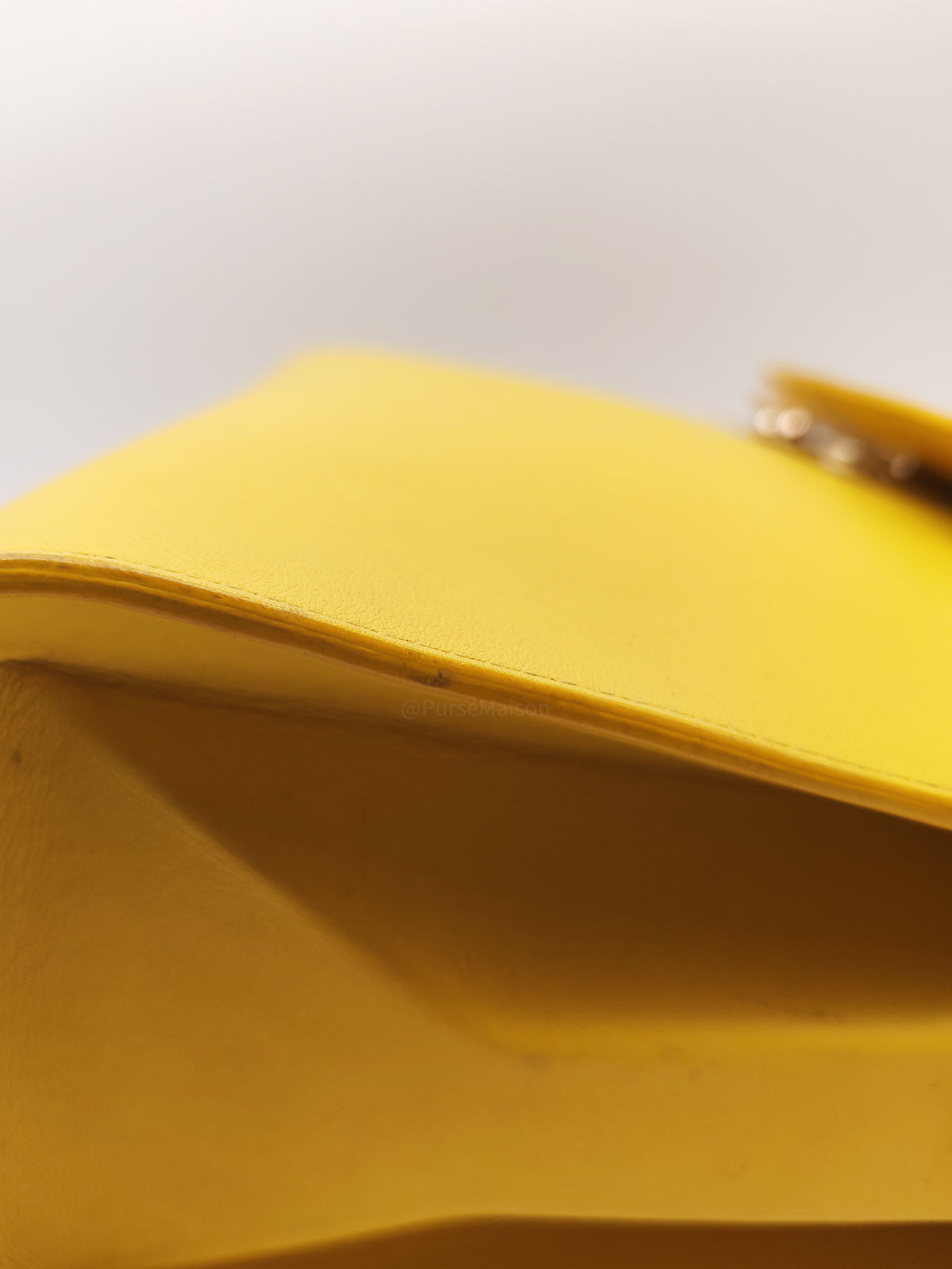Delvaux Tempete Handbag in Yellow Crisp Calf Leather and Gold Hardware | Purse Maison Luxury Bags Shop