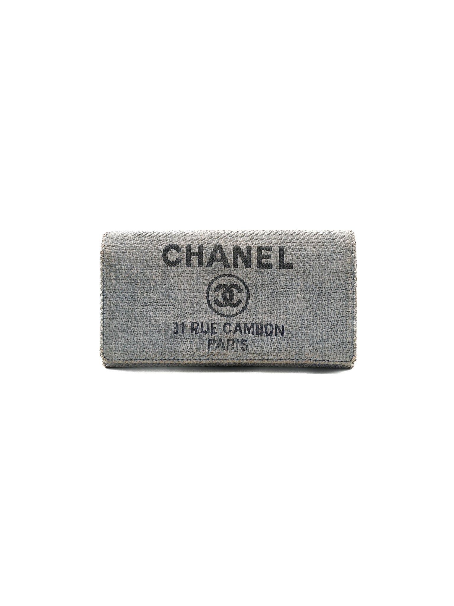Deuville Long Wallet in Tweed Fabric Canvas Series 18 | Purse Maison Luxury Bags Shop