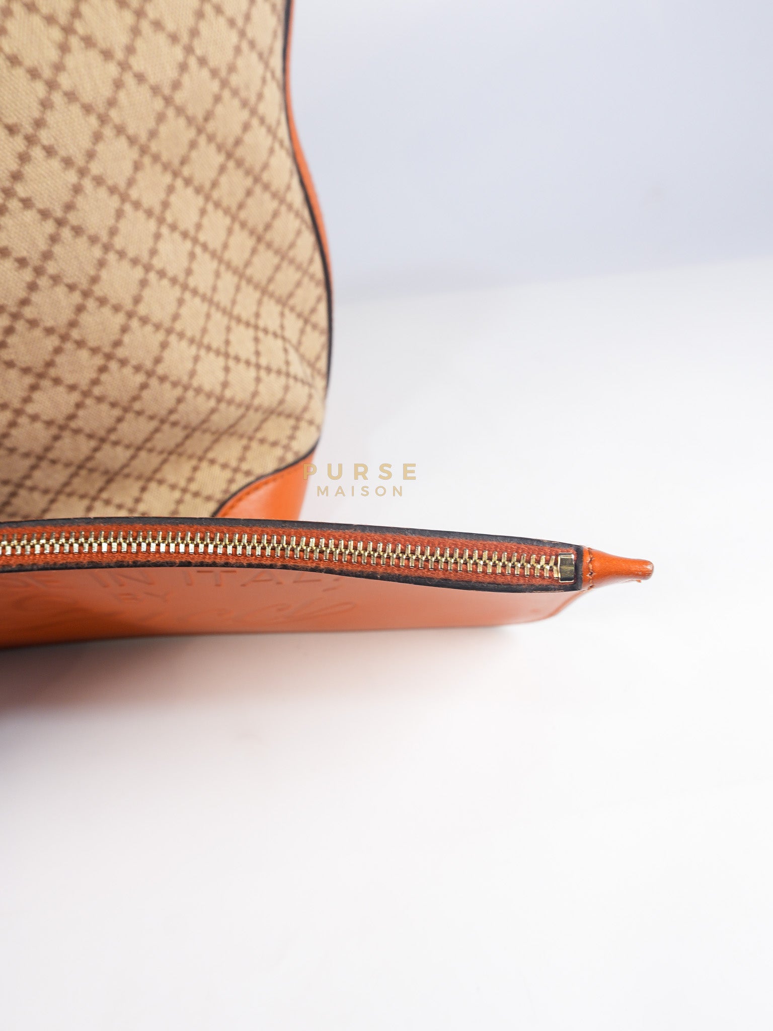 Diamante Plus Craft Tote Bag in Beige/Orange | Purse Maison Luxury Bags Shop