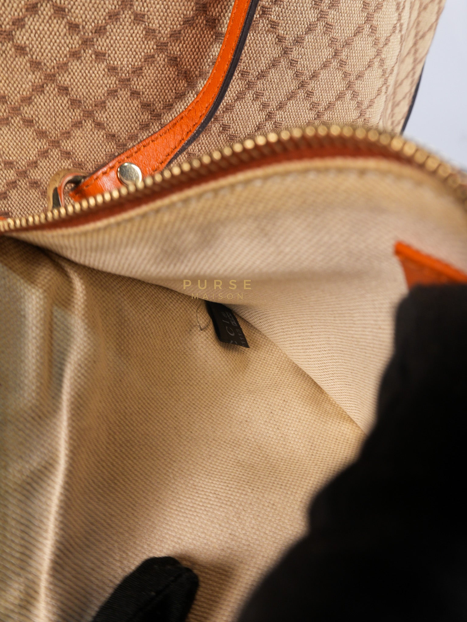 Diamante Plus Craft Tote Bag in Beige/Orange | Purse Maison Luxury Bags Shop