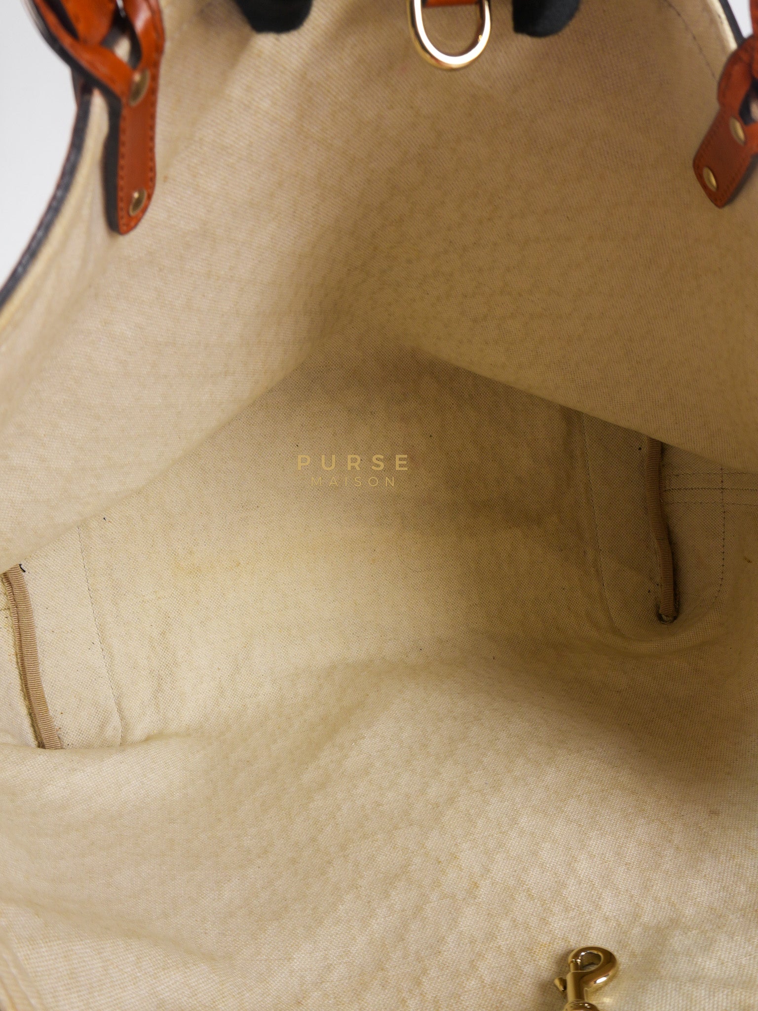 Diamante Plus Craft Tote Bag in Beige/Orange | Purse Maison Luxury Bags Shop