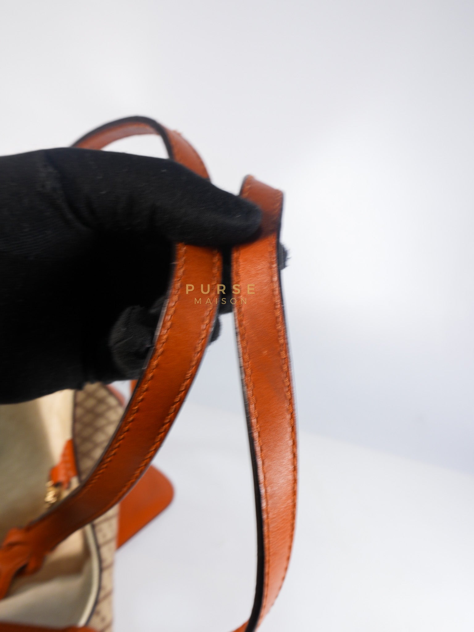 Diamante Plus Craft Tote Bag in Beige/Orange | Purse Maison Luxury Bags Shop
