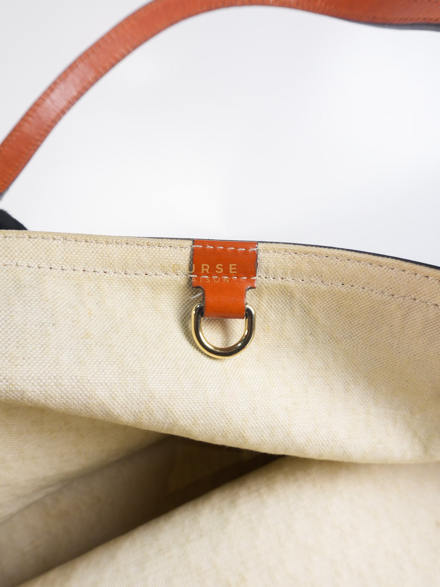Diamante Plus Craft Tote Bag in Beige/Orange | Purse Maison Luxury Bags Shop