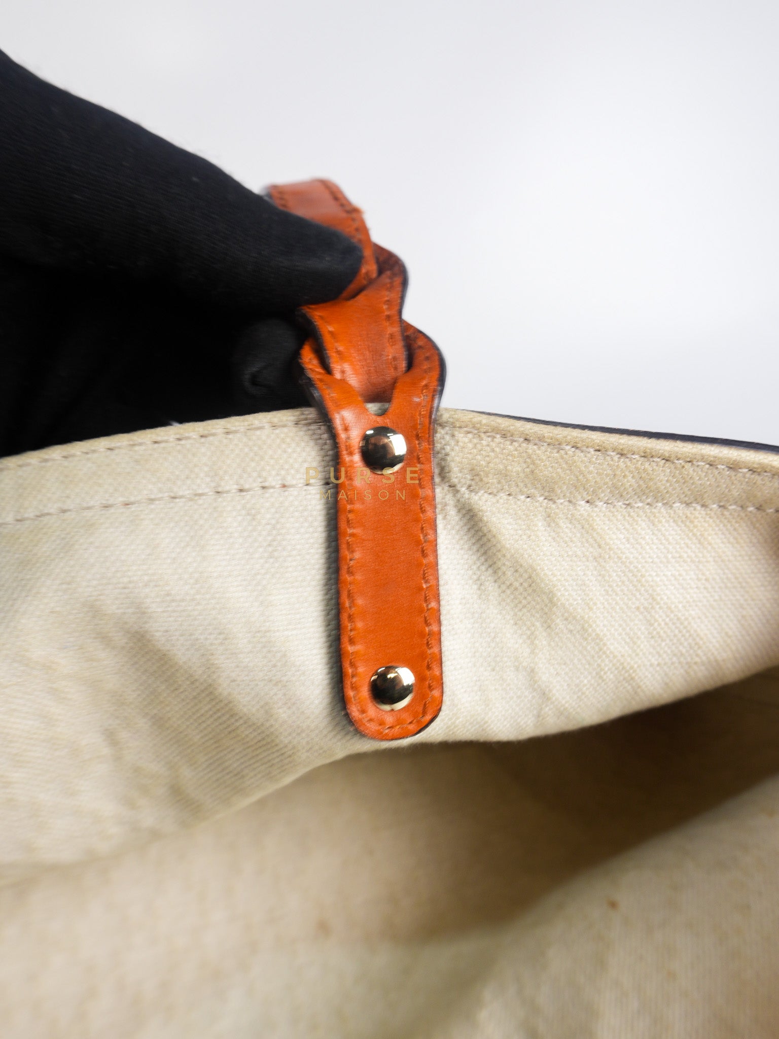 Diamante Plus Craft Tote Bag in Beige/Orange | Purse Maison Luxury Bags Shop
