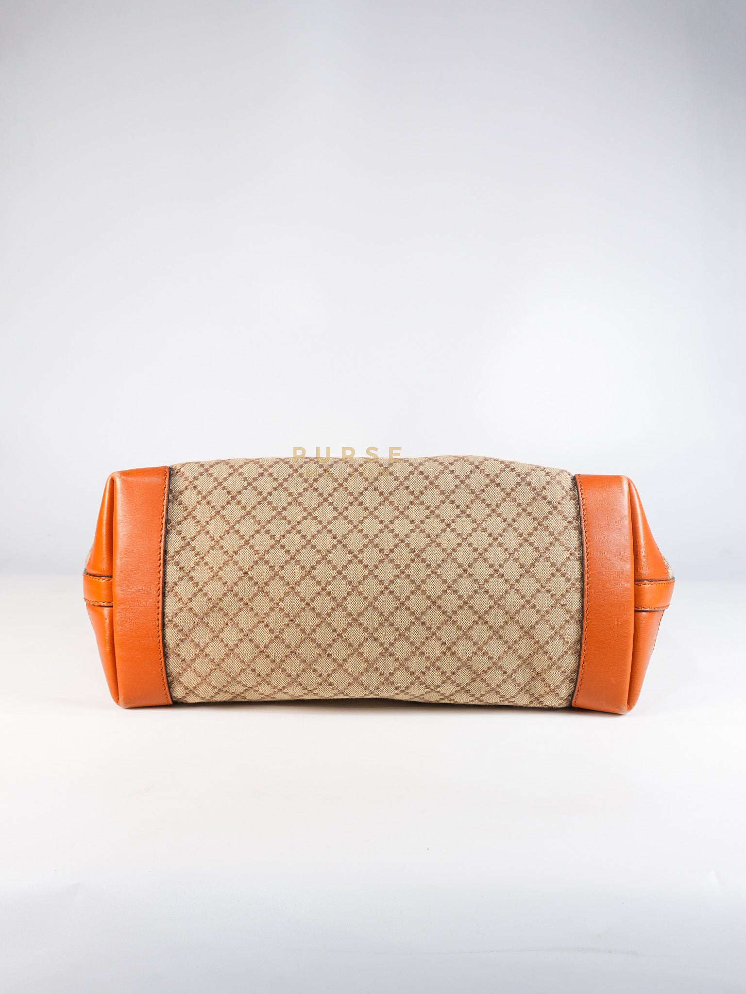 Diamante Plus Craft Tote Bag in Beige/Orange | Purse Maison Luxury Bags Shop