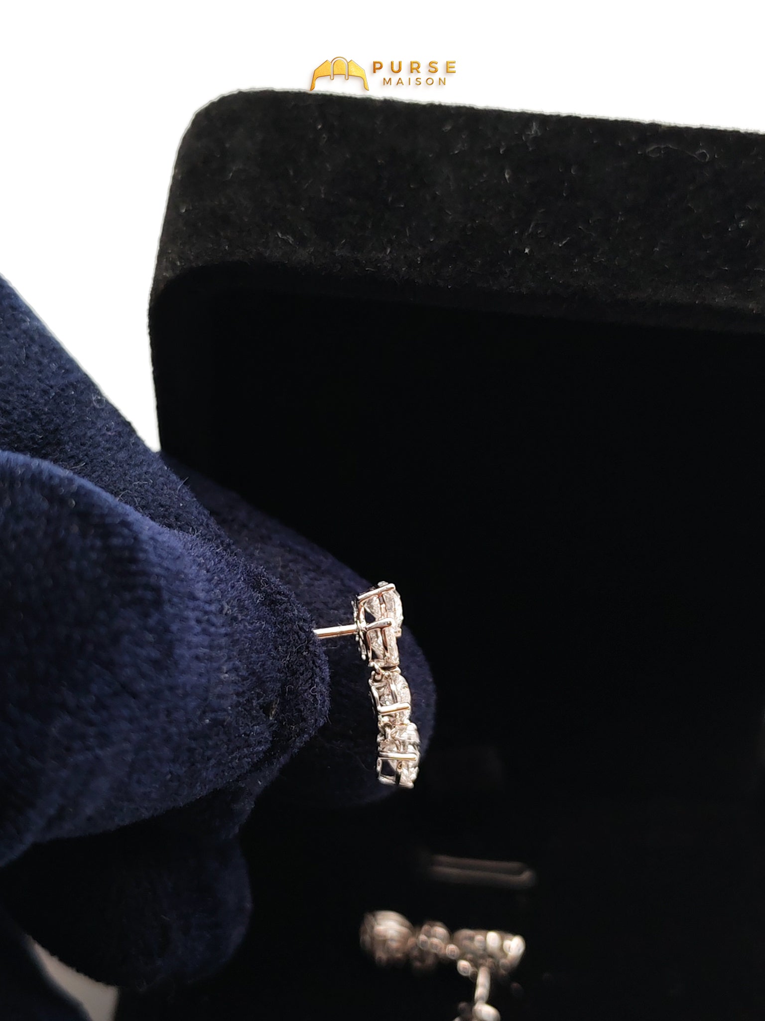 18k | 2.26gms. | 2.26gms. | 2.44cts | VS1 to VVS1 (Clarity) E to H (Color) Natural Diamond White Gold Earrings | Purse Maison Luxury Bags Shop