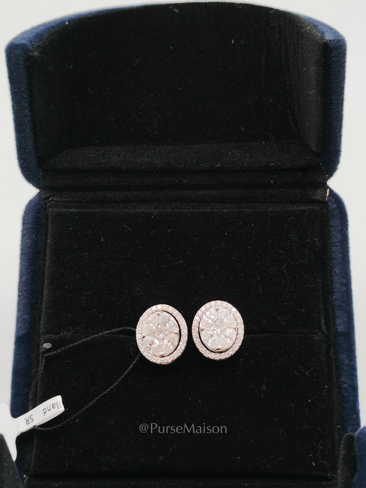 18k 3.78gms 1.72cts VS1 to VVS1 (Clarity) E to H (Color) Natural Diamond White Gold Earrings | Purse Maison Luxury Bags Shop