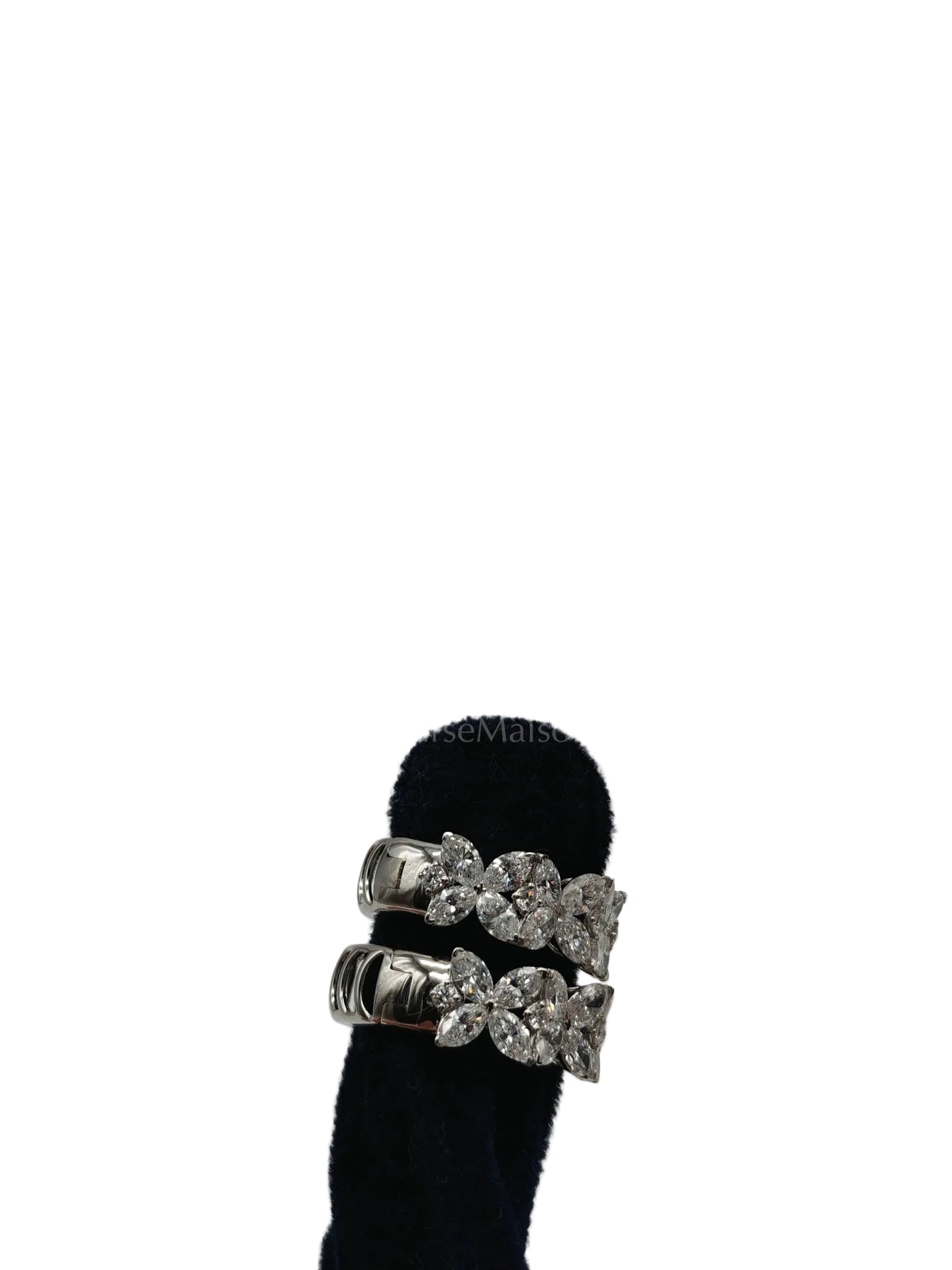 18k 6.04gms 3.39cts Natural Diamond White Gold Earrings | Purse Maison Luxury Bags Shop