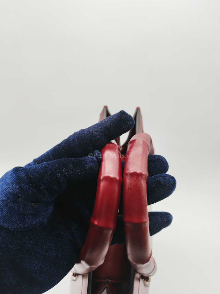 Diana Medium in Burgundy Smooth Calfskin Leather Crossbody Bag | Purse Maison Luxury Bags Shop