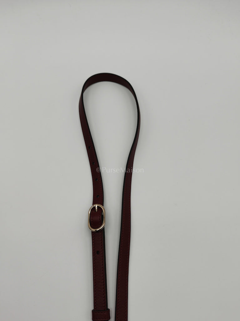 Diana Medium in Burgundy Smooth Calfskin Leather Crossbody Bag | Purse Maison Luxury Bags Shop