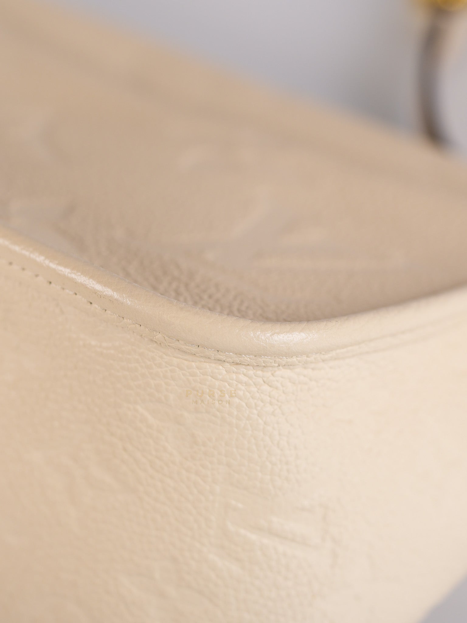 Diane Cream Monogram Empreinte Leather (Microchip) | Purse Maison Luxury Bags Shop
