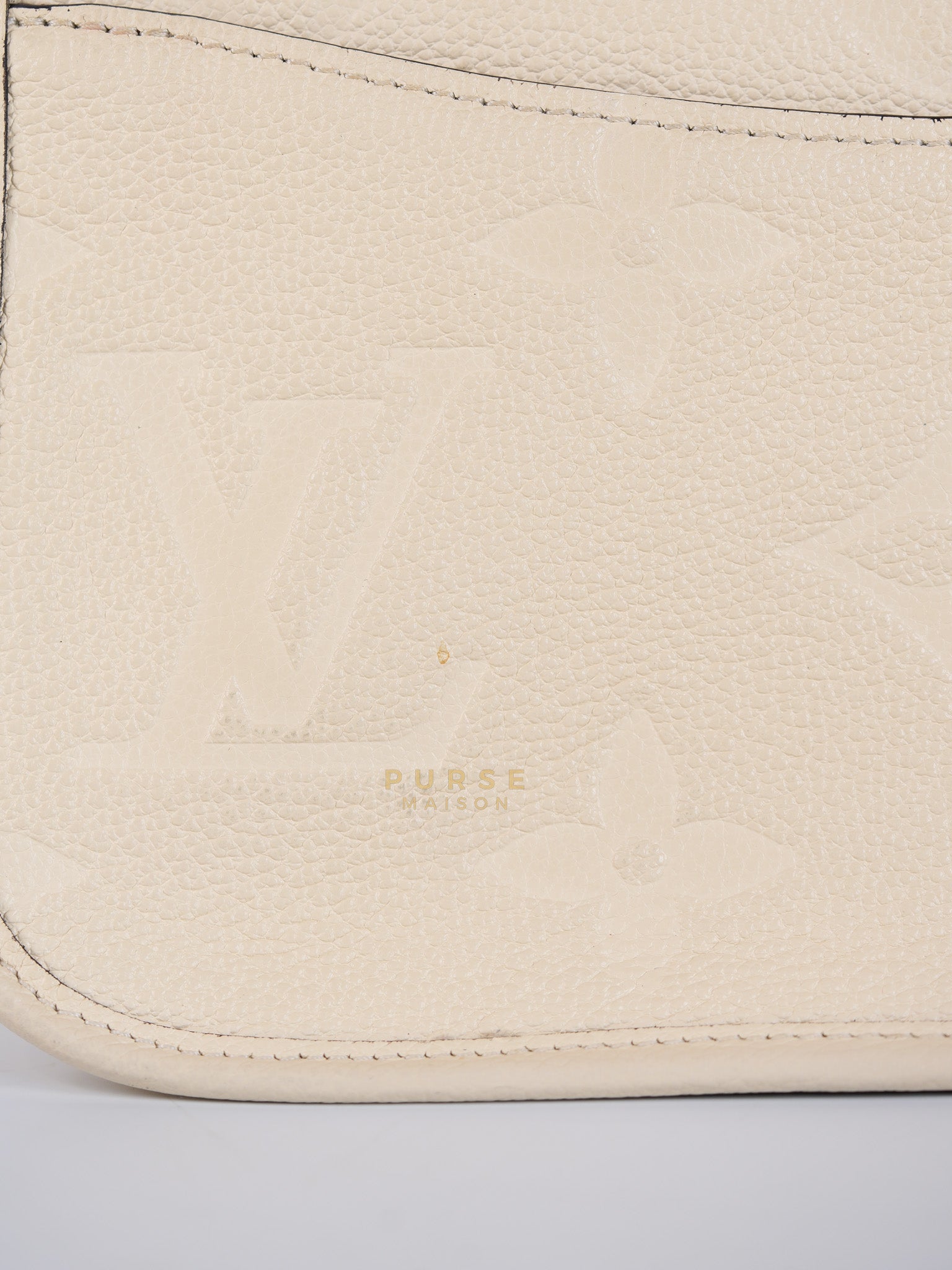 Diane Cream Monogram Empreinte Leather (Microchip) | Purse Maison Luxury Bags Shop