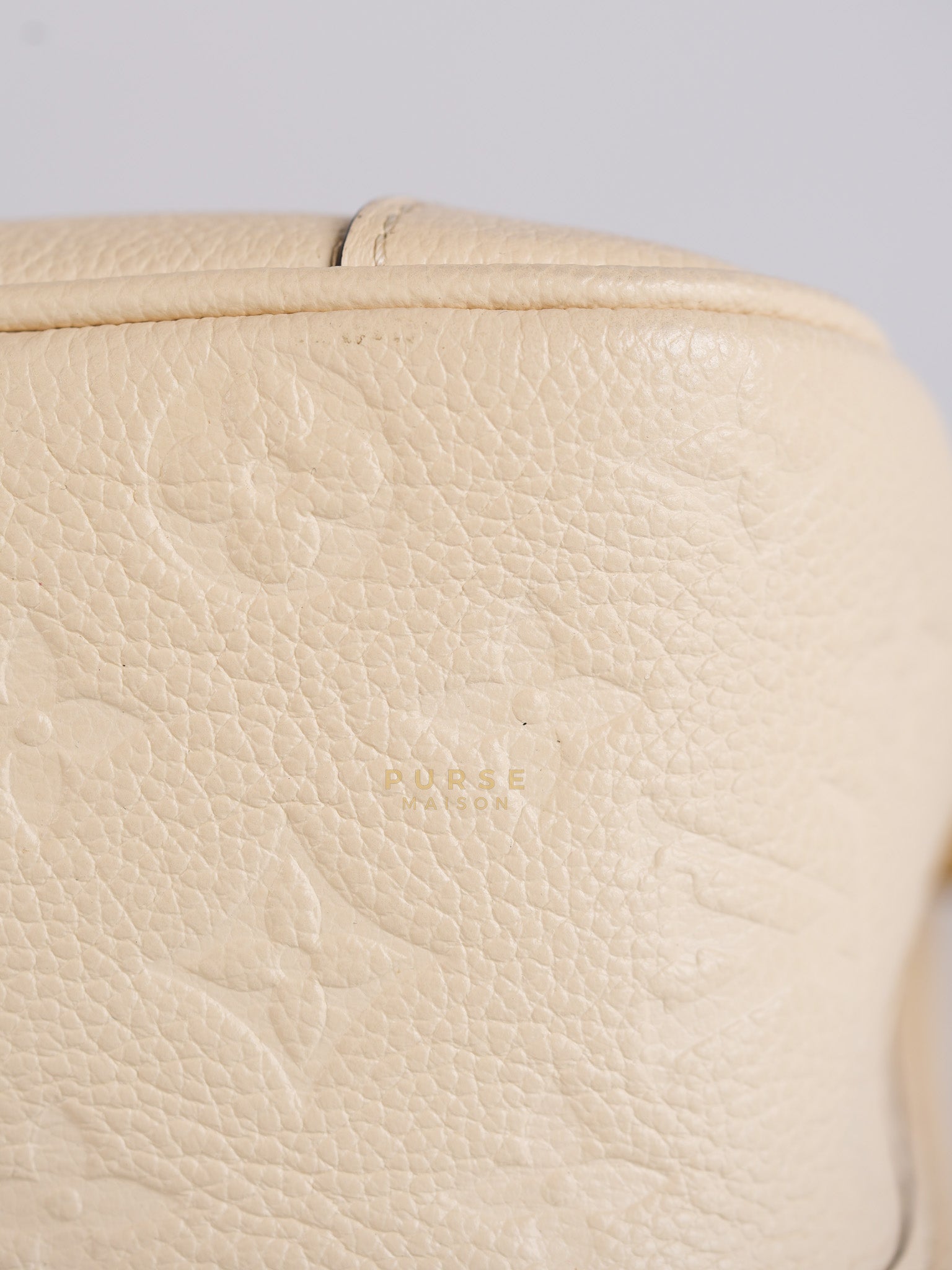 Diane Cream Monogram Empreinte Leather (Microchip) | Purse Maison Luxury Bags Shop