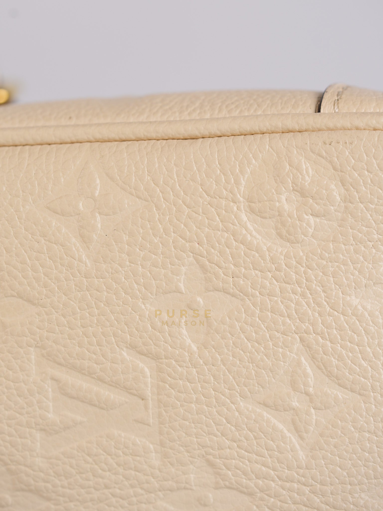 Diane Cream Monogram Empreinte Leather (Microchip) | Purse Maison Luxury Bags Shop