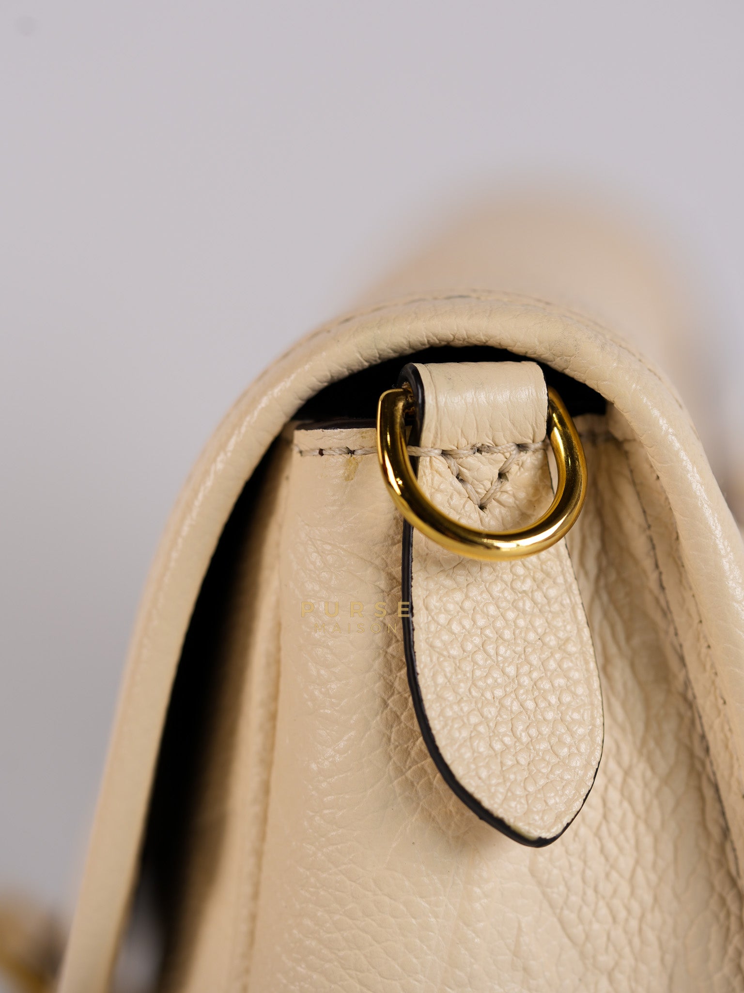 Diane Cream Monogram Empreinte Leather (Microchip) | Purse Maison Luxury Bags Shop