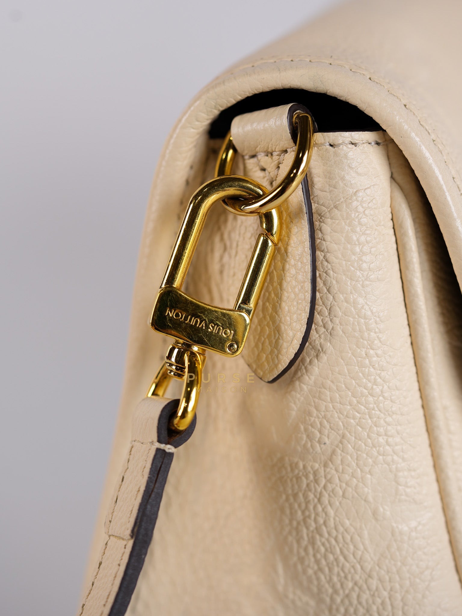 Diane Cream Monogram Empreinte Leather (Microchip) | Purse Maison Luxury Bags Shop