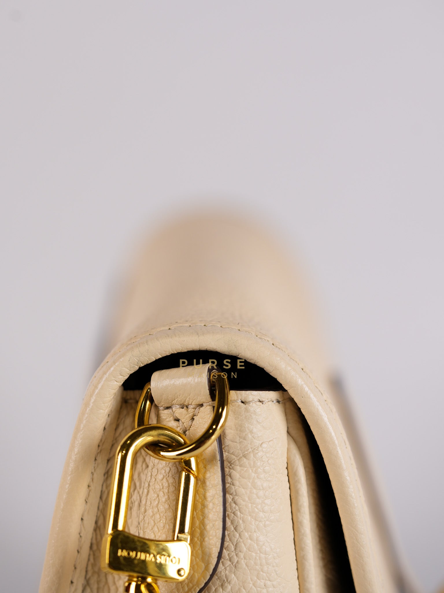 Diane Cream Monogram Empreinte Leather (Microchip) | Purse Maison Luxury Bags Shop