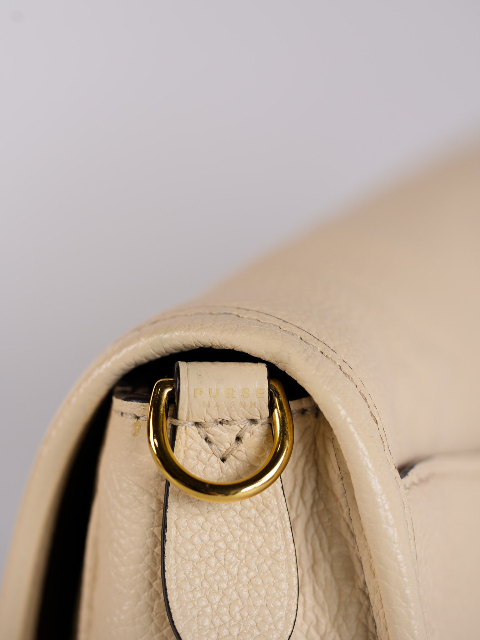 Diane Cream Monogram Empreinte Leather (Microchip) | Purse Maison Luxury Bags Shop